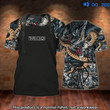 Personalized 3D All Over Print Dragon Tattoo Shirt, Tattoo Ship Uniform, Gift For Tattoo Lover