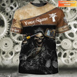 Cool Skull Electrician 3D All Over Printed Shirts, Men Electrician Shirt, Gift For Electric Man