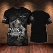 Custom 3D Tattoo Shirt, Pain is Temporary Tattoos Last Forever, Skull Tattoo Tshirt, Best Tattoo Gift
