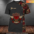 Tattoo Machines And Roses Personalized Name 3D Shirt Gift For Tattoo Artist