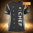 Customized 3D Chef Shirt, Chef Cook Tshirt For Him Her, Chef Tee 3D