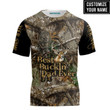 Customized With Name 3D T Shirt All Over Printing Hunting Shirts, 3D Deer Hunting Dad Hoodie, Best Buckin Dad Ever