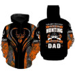 Custom Name 3D All Over Print Shirts Hunting Dad, Father Day Gift From Son Daughter