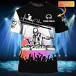 Custom Skeleton DJ Shirt, Funny Disc Jockey Tshirt, DJ Club Uniform