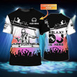 Custom Skeleton DJ Shirt, Funny Disc Jockey Tshirt, DJ Club Uniform