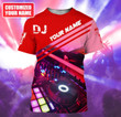 Customized 3D All Over Print DJ Shirt, Unisex Premium Tshirt For DJ Boyfriend, DJ Gift