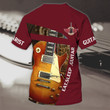 Customized Guitarist 3D Full Print Tee Shirt, Eat Sleep With Guitar, Guitar Lover Special Gifts