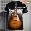 Custom Name 3D Guitar Sublimation Shirts, Guitarist 3D T Shirt, Best Gift For Guitar Lover
