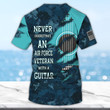 Never Underestimate An Air Force Veteran With A Guitar 3D T Shirt, Sublimation Shirts For Guitar Lovers