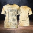 Guitar T Shirt 3D All Over Print For Guitar Man Guitar Lovers, Sublimation 3D Shirt Gift For Guitar Men