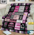 Personalized Nurse Blanket, Gift for Nurse Day, Fleece and Sherpa Christmas Nurse Blanket for Mom Health Workers