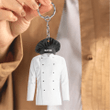 Personalized Chef Coat Uniform, Personalized Christmas Chef Keychains, Gift For Chef