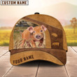 Dilypod Personalized Duroc Pig Hats for Farmer, 3D Duroc Pig Classic Cap for Him