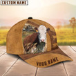 Dilypod Personalized Hereford Cattle Hat for Farmer, Custom Name 3D Farmhouse Classic Cap