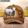 Dilypod Personalized Piedmonte Hat for Farmer Cow Lovers, Custom Name 3D Farmhouse Classic Cap