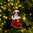 Bernese Mountain Dog 1 In Santa Boot Christmas Two Sided Ornament