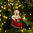 Boerboel 2 In Santa Boot Christmas Two Sided Ornament