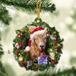 Goat and Christmas Wreath Ornament gift for Goat lover ornament