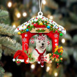 West Highland White Terrier Christmas House Custom Shaped Two Sided Ornament