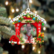 Weimaraner Christmas House Custom Shaped Two Sided Ornament