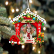 Cavalier King Charles Spaniel Christmas House Custom Shaped Two Sided Ornament