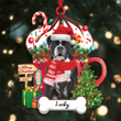 Personalized Ho Ho Ho Boxer Dog Christmas Ornament for Christmas Tree Decor