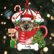 Personalized Ho Ho Ho German Shepherd Dog Christmas Ornament for Dog Lovers