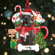 Personalized Ho Ho Ho Great Dane Dog Christmas Ornament for Dog Lovers