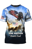 One Nation Under God 3D all over printed, God Jesus T-Shirt