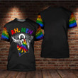 LGBT shirt, Ah Men Funny LGBT Gay Pride Jesus Rainbow Flag Christian 3D T-Shirt