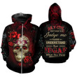 Skull rose July Girl 3D all over printed T-shirt, Hoodie, zip hoodie