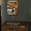 Customized Name Corriente Leather Background Farmhouse Table Lamp for Farmer