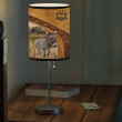 Customized Miniature Donkey Leather Background Farmhouse Table Lamp for Bedroom, Living Room Farmer Lamp