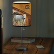 Personalized Piedmontese Farmhouse Table Lamp for Bedoom, Living Room Lamp for Farmer