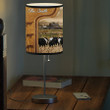 Personalized Belted Galloway Farmhouse Table Lamp for Bedroom, Living Room Lamp for Farmer