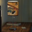 Personalized Chicken in Field Farmhouse Table Lamp for Bedroom, Living Room Gift for Farmer