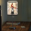 Pit Bull And Jesus, God is my savior Table Lamp for Pitbull Lovers