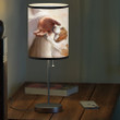 Jesus and Angel Basset Hound Take my hand Memorial Table Lamp for Dog Mom