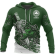 St Patrick Day Ireland - Celtic Shamrock & Sword Pullover Hoodie All Over Print