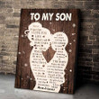 Customized Mom and Little Son Wall Art, Never Forget That I Love You Mother Canvas