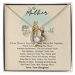 To My Mother Necklace From Daughter, Heart Necklace With Winnie Pooh Bear Message Card, Sentimental Gift, Mother's Day Gift