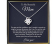 To My Beautiful Mom Necklace, Mom Gift, Mom Necklace, Mom Birthday Gift from Daughter, Mom Gift from Son, Mother's Day Gifts