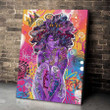 Black Queen You Are Enough Kind Portrait Canvas, African American Black Women Watercolor Wall Art