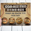 Baseball Dad God Hit A Homerun Canvas Personalized Gift For Dad Baseball Wall Art