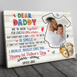 First Father's Day 2023, Personalized Gift for New Dad Canvas Prints for Father