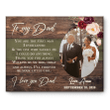 Father of the Bride Canvas Prints, Today a Bride, Tomorrow a Wife, Forever Your Little Girl Wall Art for Dad
