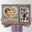 Personalized Heart Puzzle Gift for Dad Canvas Prints, You are the piece that hold us together Wall Art
