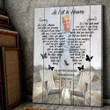 Custom Photo As I sit in heaven Canvas Prints, Loss of Father, Sympathy Gift for Dad Angel Wall Art