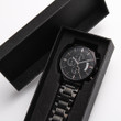 Thank you Black Chronograph Watch, Fashion Watches, Gifts For Men Dad, Meaningful Custom Watches, Father's Day Gift