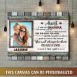 Custom Photo Aunt and Niece Canvas, Gift For Aunt Mother's Day Wall Art